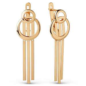 Серьги из красного золота