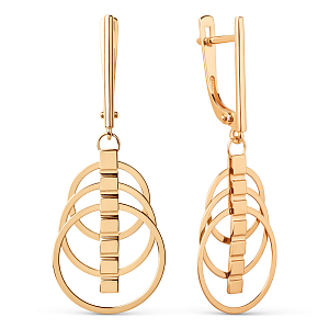 Серьги из красного золота