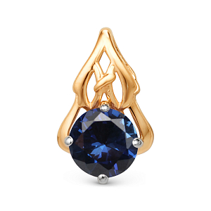 Подвеска из красного золота с корундом