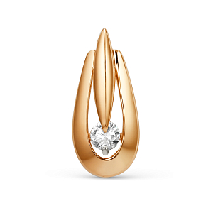 Подвеска из красного золота с фианитом