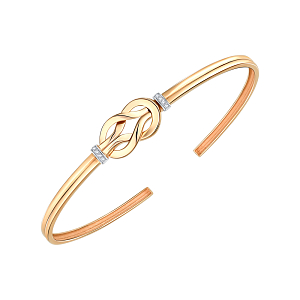 Браслет из красного золота с фианитами