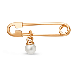 Булавка из красного золота с жемчугом