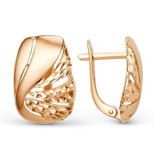 Серьги из красного золота