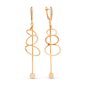 Серьги из красного золота