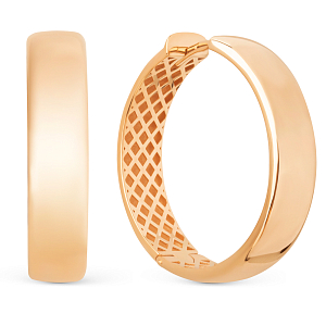 Серьги конго из красного золота