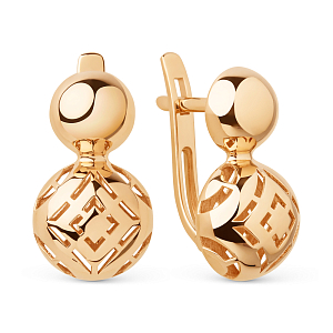 Серьги из красного золота