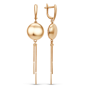 Серьги из красного золота