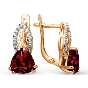 Серьги из красного золота