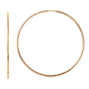 Серьги конго из красного золота