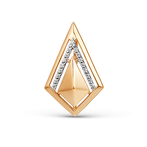 Подвеска из красного золота с фианитами