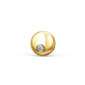 Подвеска из желтого золота с фианитом