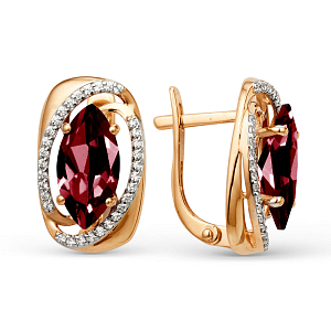 Серьги из красного золота