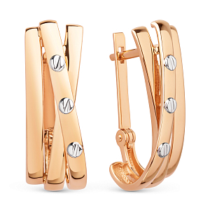 Серьги из красного золота