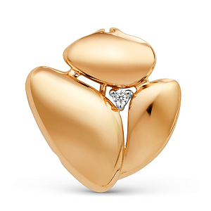 Подвеска из красного золота с фианитом