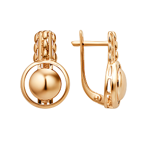 Серьги из красного золота