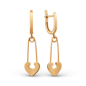 Серьги из красного золота