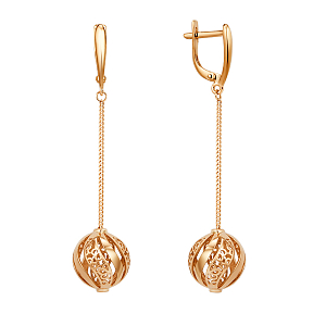 Серьги из красного золота