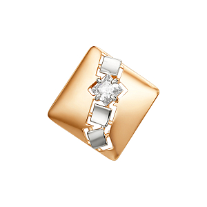 Подвеска из красного золота с фианитом