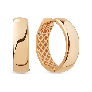 Серьги конго из красного золота