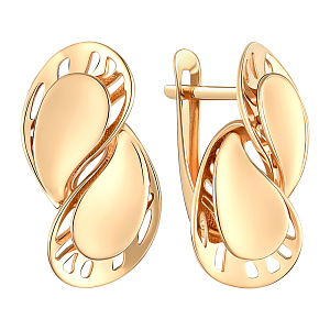 Серьги из красного золота