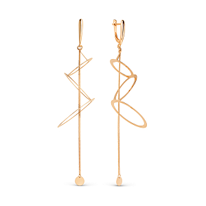 Серьги из красного золота