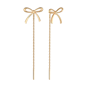 Серьги продевки из красного золота