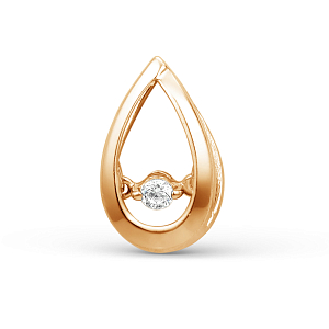 Подвеска из красного золота с фианитом