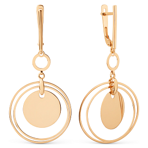 Серьги из красного золота