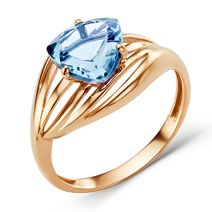 Кольцо из красного золота с топазом