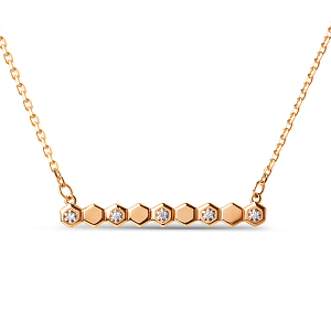 Колье из красного золота с фианитами