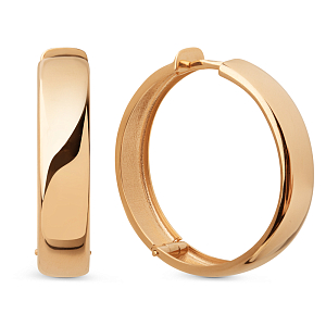 Серьги конго из красного золота