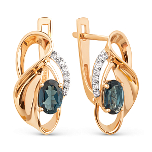 Серьги из красного золота