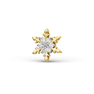 Подвеска из желтого золота с фианитами