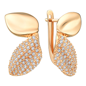 Серьги из красного золота