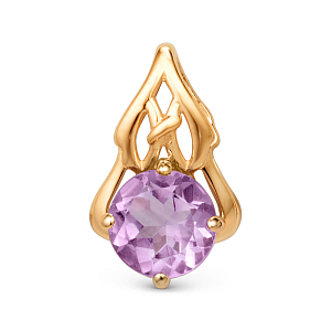 Подвеска из красного золота с аметистом