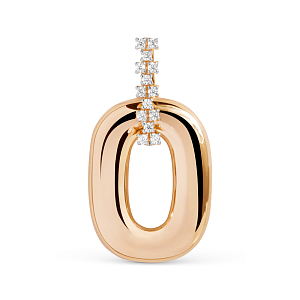 Подвеска из красного золота с фианитами