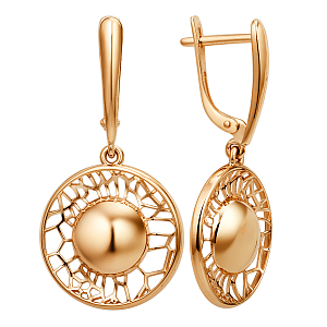 Серьги из красного золота