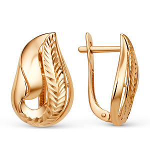 Серьги из красного золота