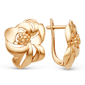 Серьги из красного золота