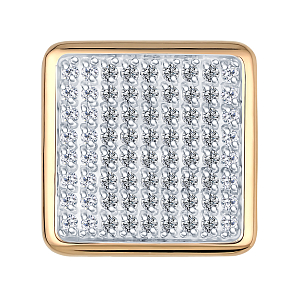 Подвеска из красного золота с фианитами