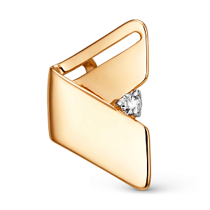 Подвеска из красного золота с фианитом