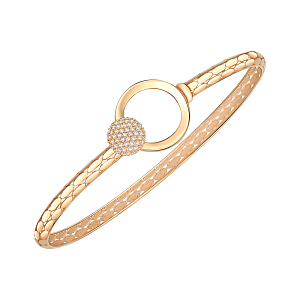 Браслет из красного золота с фианитами