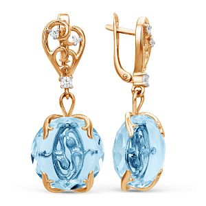 Серьги из красного золота