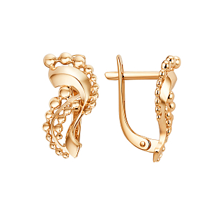 Серьги из красного золота