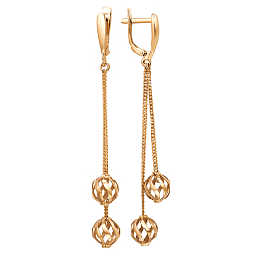 Серьги из красного золота