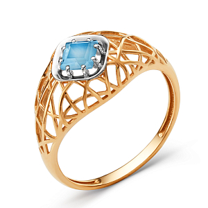 Кольцо из красного золота с swiss топазом