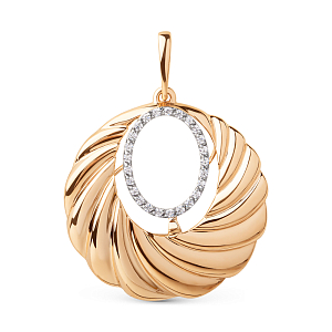 Подвеска из красного золота с фианитами