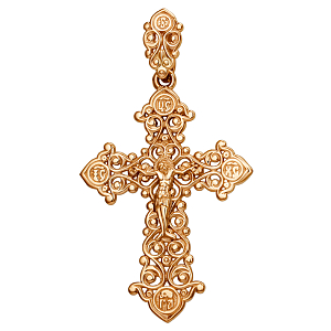 Крест из красного золота