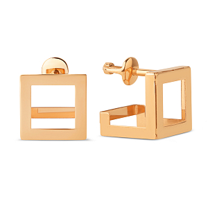 Серьги пусеты из красного золота