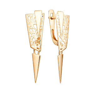 Серьги из красного золота